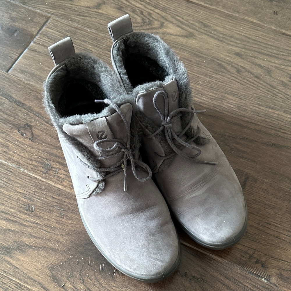 Ecco Fur-Lined Ankle Boots